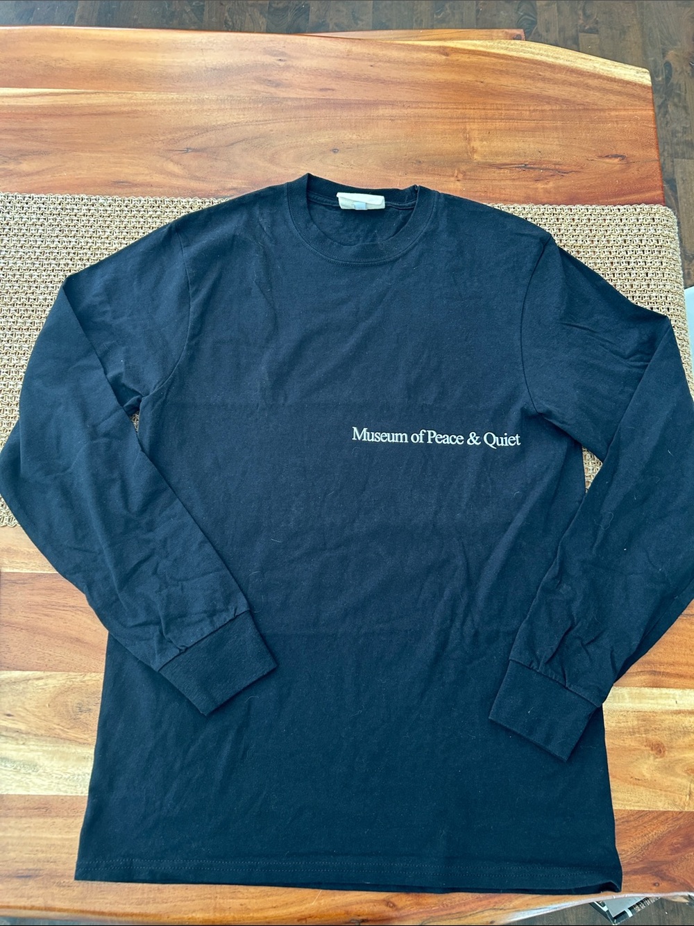Museum of Peace and Quiet Brand Men’s Long Sleeved Black Shirt medium